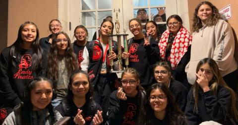 The Lady Pirates placed second at the 2025 Lady Jaguar Invite held at Capital High School earlier this month. The team had a total of 152 points with two wrestlers placing 1st, four placing 2nd and one placing 3rd. Courtesy of Jennifer Meador