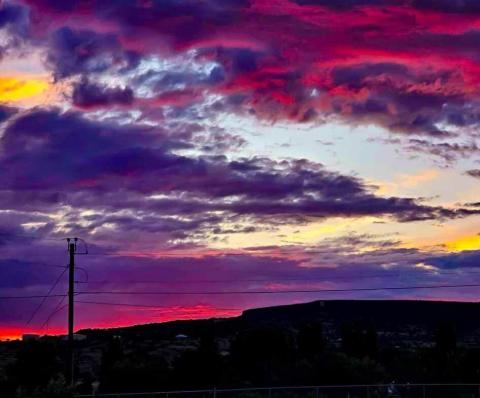 Cibola Citizen reader Tim Tobias snapped this shot of a sunset over the City of Grants. PHOTO – Courtesy of Tim Tobias