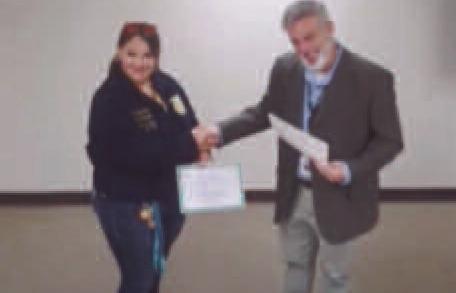 Karisa Cook and Superintendent Lane Widner