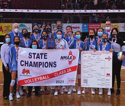 Lady Hawks take 2A state volleyball title