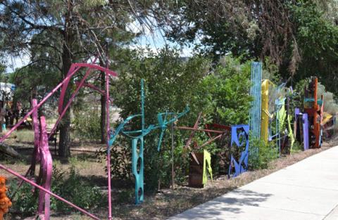 The fence in front of the artist’s home in Milan Kathryn Marmon - CC