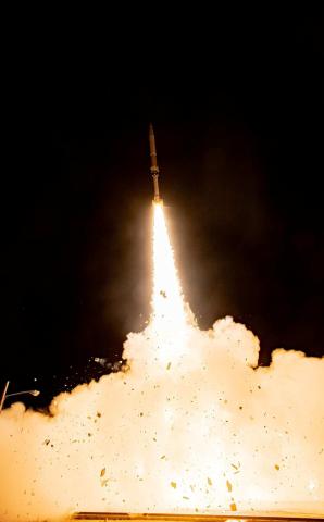 A Zombie Black Dagger missile target, designed to fly a ballistic flight path and demonstrate defensive protection capability, launches from Fort Wingate, New Mexico, Nov. 2. The flight served as a search track to test the Lower Tier Air and Missile Defense Sensor system Courtesy – US Army