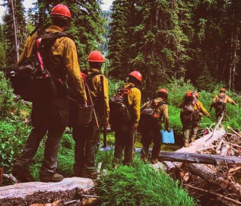 Members from the 2019 Mt. Taylor Hotshot Crew fight fires in surrounding states, like Arizona, Colorado, and California. Courtesy photos
