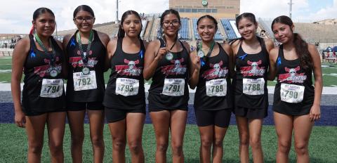 The Grants High School Lady Cross-Country Team Finished 3rd at the Rio Rancho Jamboree this past weekend. Photo by Riley Burress - Student Journalist