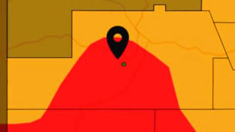 This week’s U.S. Drought Monitor shows the entirety of Cibola County under drought, with nearly 40 percent in “Extreme Drought” (D3, red) and over 60 percent in “Severe Drought” (D2, orange). No part of the county remains drought-free. Data courtesy of the National Integrated Drought Information System. Courtesy Photo