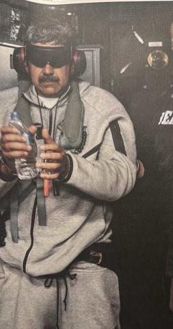 Nicolás Maduro, Venezuela’s president, appears in restraints in a photo President Donald Trump posted to Truth Social after announcing Maduro was captured during the Jan. 3 U.S. operation in Venezuela. Courtesy of Truth Social