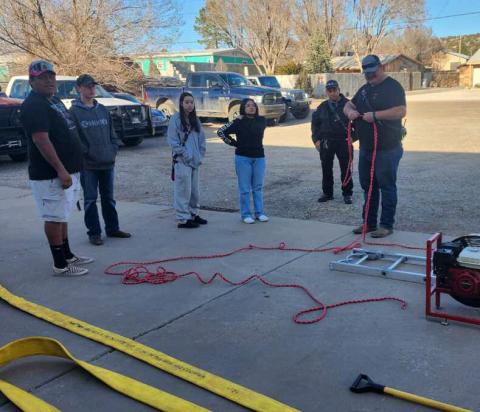 Milan Volunteer Fire Fighters Train