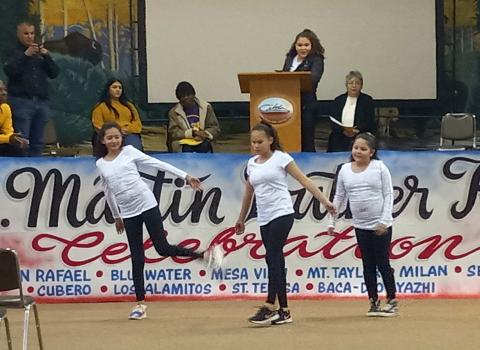 Dancers from San Rafael Elementary delighted onlookers who attended the Jan. 16 Dr. Martin Luther King Jr. Day celebrations at 515 W. High Street in Grants. Creg Gergen - CC