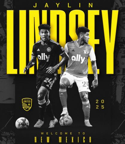 New Mexico United Announces Singing of Defender Jaylin Lindsey