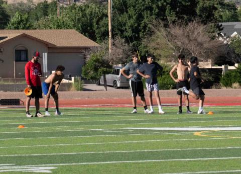 The Grants High School Boys’ and Girls’ Soccer Teams recently participated in a tournament at Aztec High School and are preparing for their first home game this Tuesday, August 26 against Miyamura High School. Results were not available as of press time for Wednesday’s edition of the Cibola Citizen. Franklin Romero - CC