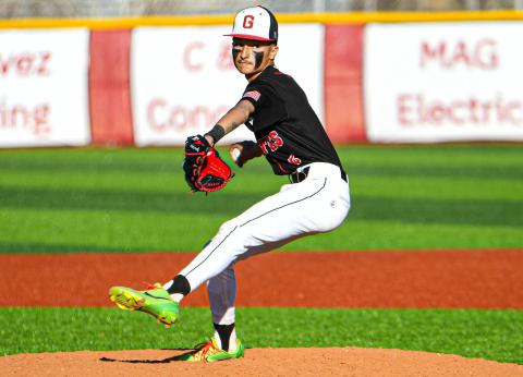 Grants High School pitcher Estevan Barela, a Junior, eyes his target at a recent GHS baseball game. The Pirates went 3-0 this past weekend and are currently 3-2 overall. 'We are definitely coming together,' said GHS head coach Mike Furbee. Franklin Romero - CC
