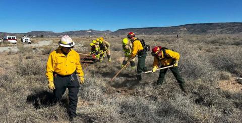 Wildland season might be here sooner than we think. Crews from Cibola County Emergency Services, Fence Lake Vol Fire, Candy Kitchen Vol Fire, and our very own Milan Volunteers are getting in some skills today after completing S130/S190. Sharp skills and situational awareness. Courtesy Photo