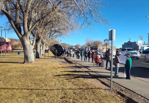 Protest at Grants City Hall
