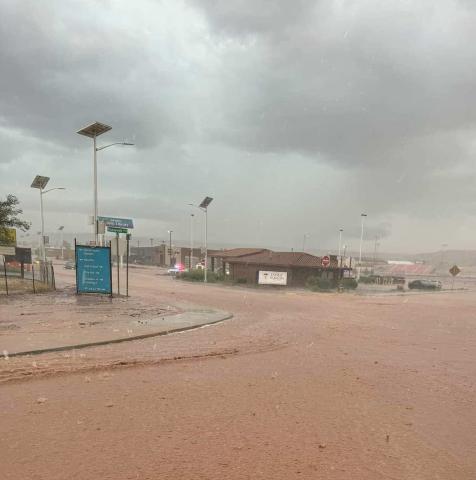 Many Cibola County residents, especially those in Grants, had a similar situation to this woman after significant rainfall on June 21 Courtesy Photo GPD