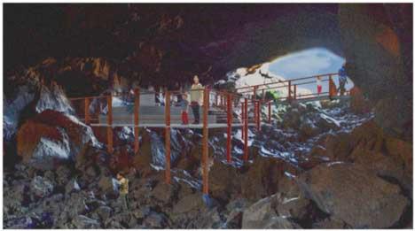 Seating by Bat Caves courtesy of DHM Design Artist's rendering of the newly constructed seating at Bat Cave. Courtesy Photo
