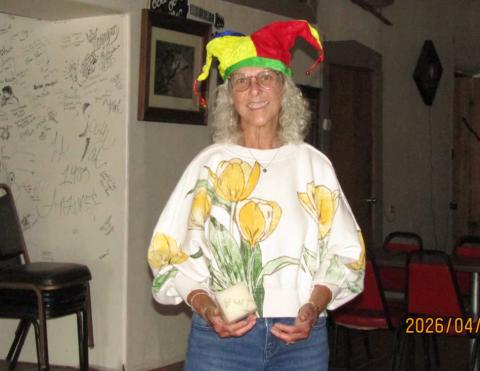 Photo by Roger Siegmann June Kershner proudly receives her Car Fool crown