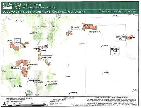 Restrictions in Place at Cibola National Forest