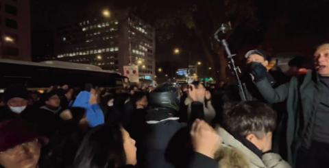 In this courtesy photo captured at the scene of pro-Democracy protests outside the parliament building in Seoul, citizens are seen rallying to defend their nation and right to live with Freedom. PHOTO – Courtesy