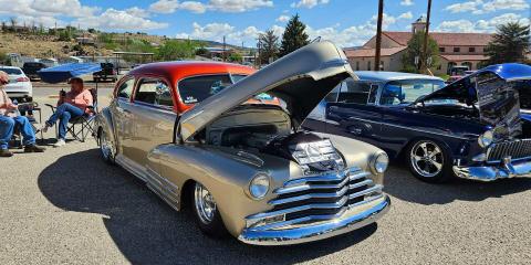 1st place winner Doug Fair with a 1947 Chevy Fleetline Arieanna Crowson - CC