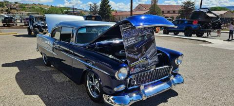 1st place winner Rudy Gallegos with a 1955 Chevy Bel Air