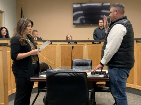 Zachary Gutierrez is sworn into the Grants City Council after being unanimously voted in to fill Mayor Erik Garcia’s former council seat. The government is now back to a full order and managed to accomplish significant work during the two-hour meeting. Diego Lopez - CC