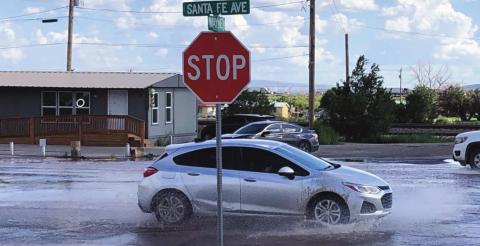 The City of Grants is no stranger to water issues, with pipes bursting across the city on an almost daily basis, new City Manager Vanessa Chavez has already begun the process of fixing the water issues that have plagued the City of Grants like this water main break on Santa Fe Avenue at the close of business on July 29. Diego Lopez -CC