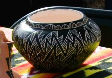 Coop and Estevan’s award-winning lightning bolt etched pot Kathryn Marmon - CC