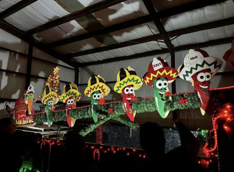 Milan Fire is a mostly volunteer fire department, and while it may be small, the whole crew comes together to protect the village and bring a little light into the lives of the village. For this year’s light parade down Santa Fe Avenue, Milan Fire themed their float with “Red or Green?” a traditional New Mexico question that further showcased the department’s love for their community. Courtesy Photo