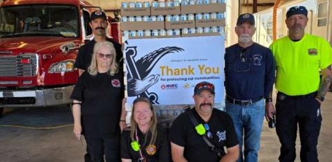 Cubero Volunteer Fire Dept. Receives Emergency Drinking Water Donation from Anheuser-Busch and Hensley Distributing to Support Wildfire Response Efforts